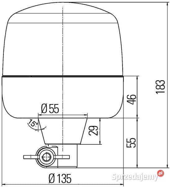 Lampa błyskowa LED okrągła 1224V przykręcana 8 Kamionna sprzedam