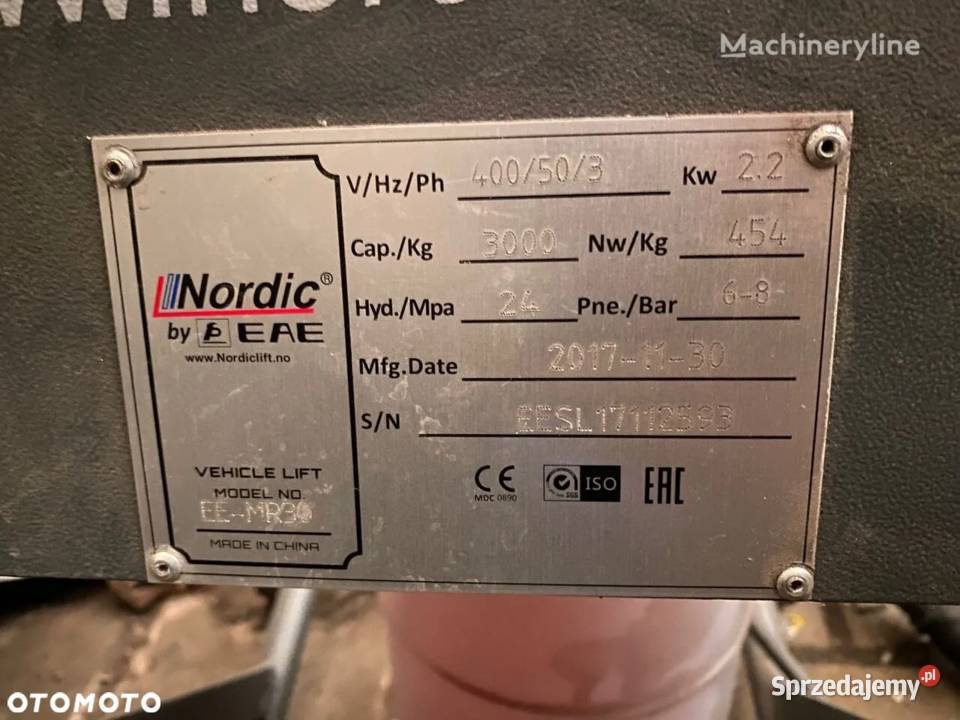 Podnośnik nożycowy samochodowy Nordic Lift Łaziska Górne