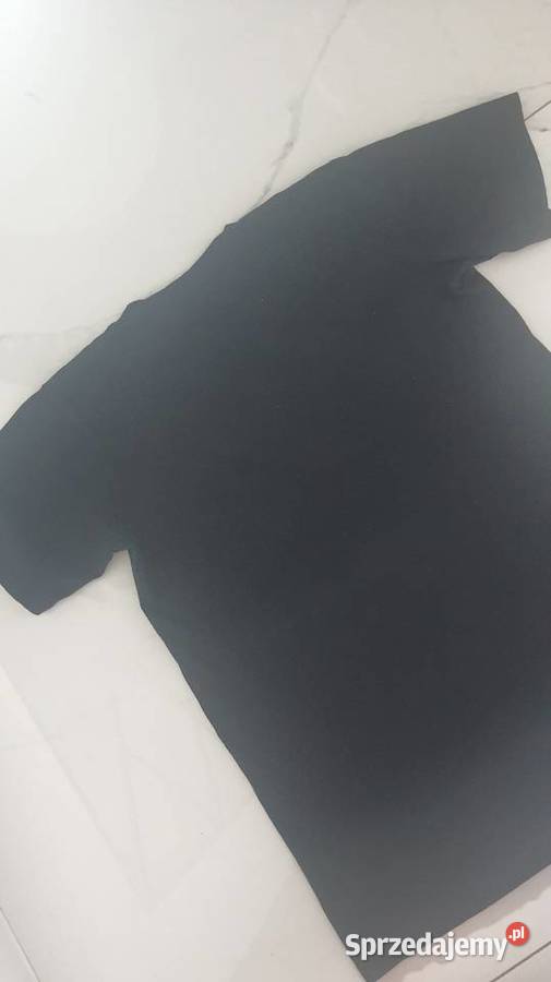 Tshirt Adidas czarny duże białe logo Odzież codzienna