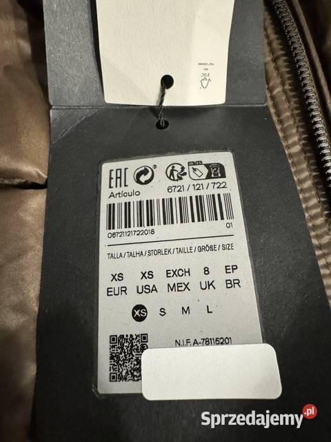 Kurtka puchowa XS damska Massimo Dutti z Częstochowa sprzedam