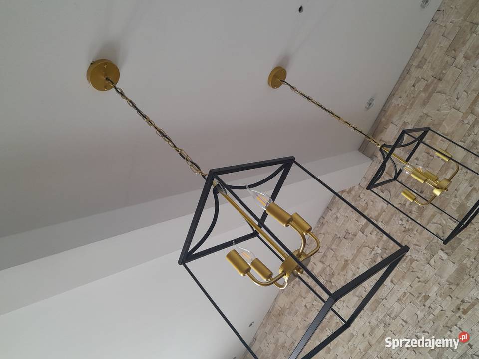 Żyrandole rustykalne złoto Grabowiec