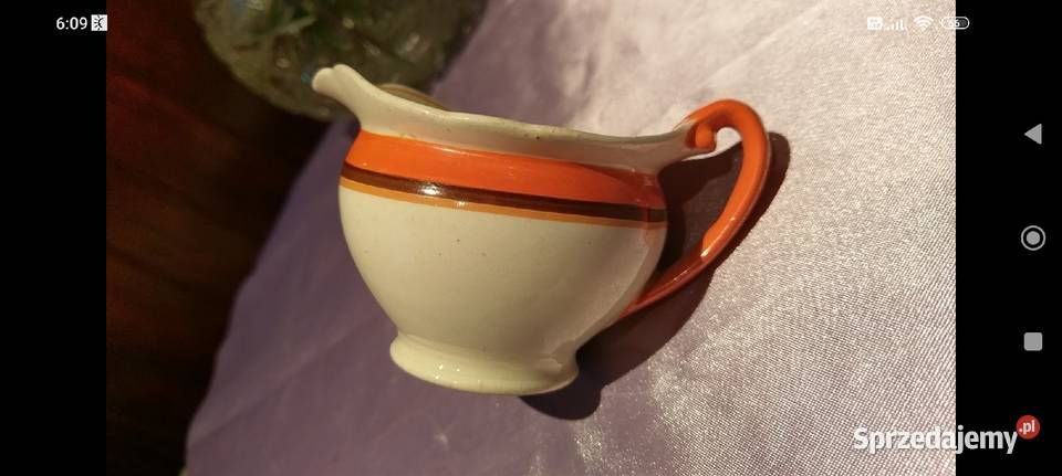 Mlecznik Madox porcelana Anglia ecru orange Wrocław sprzedam