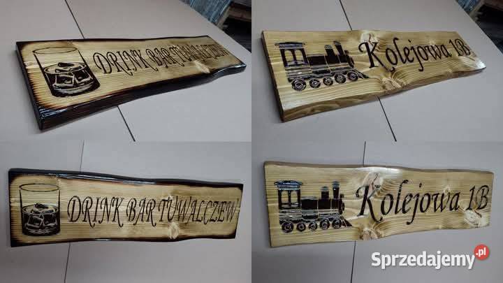 Deska z napisem na domek drewniany altanę szyld
