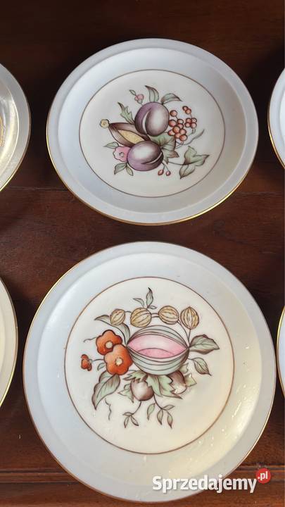 Talerz z Fabriken Porcelan Norden Owoce ręcznie pomorskie Gdańsk
