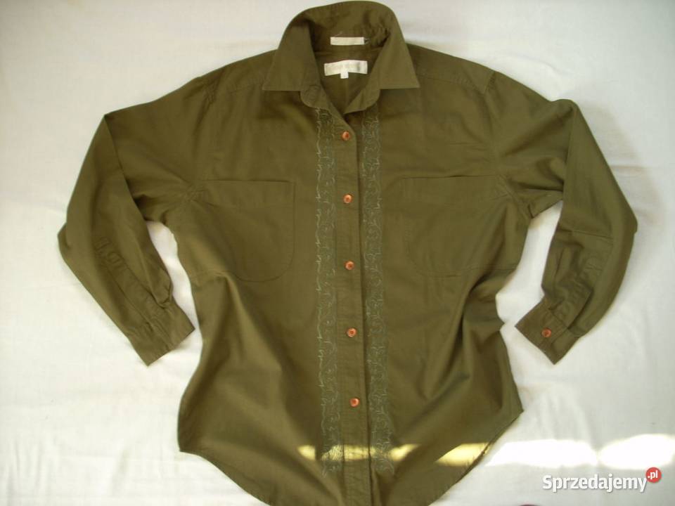 Koszula Zielona Bawełna Haft 36 38 małopolskie Nowy Sącz