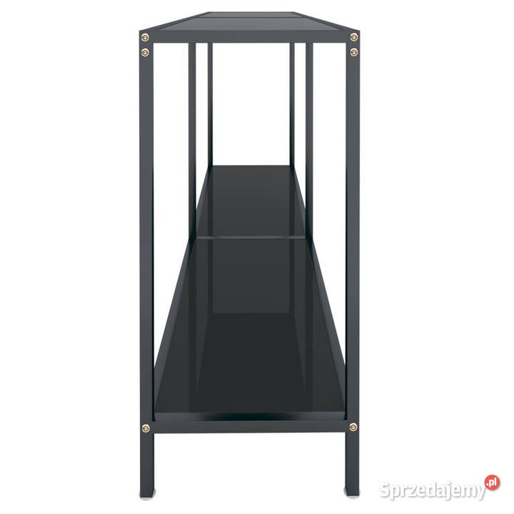 Stolik konsolowy czarny 140x35x755 szkło Warszawa sprzedam