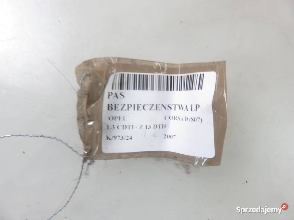 PAS LEWY PRZEDNI OPEL CORSA D 607707500C Pasy bezpieczeństwa