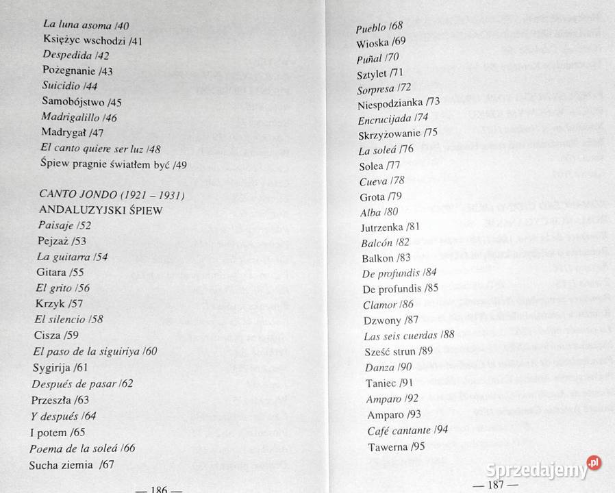 Poezje Federico Garca Lorca Proza i poezja Chełm