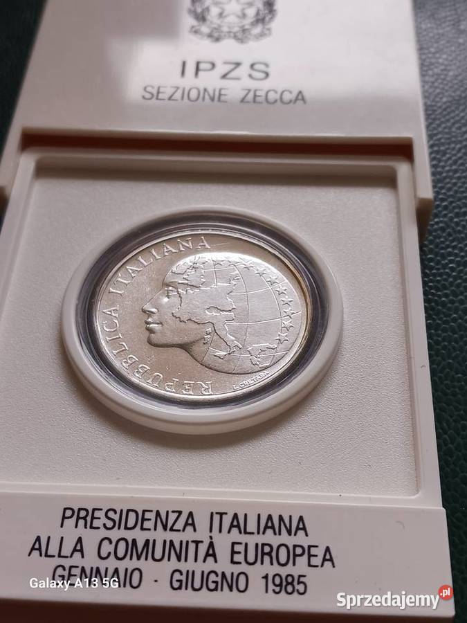 500 Lirów Włochy 1985 rPrezydencja Włoch w Konin sprzedam
