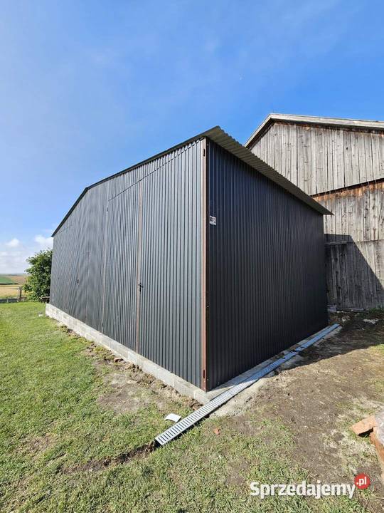 Grafitowy Garaż blaszany Magazyn na maszyny Radzyń Podlaski
