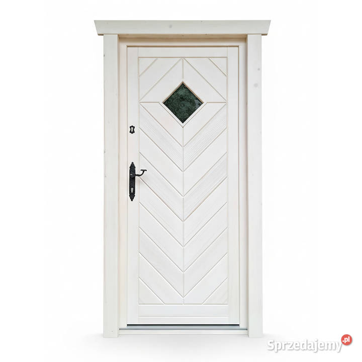 Drzwi Drewniane Wejściowe Zewnętrzne Retro 1 małopolskie Raba Niżna