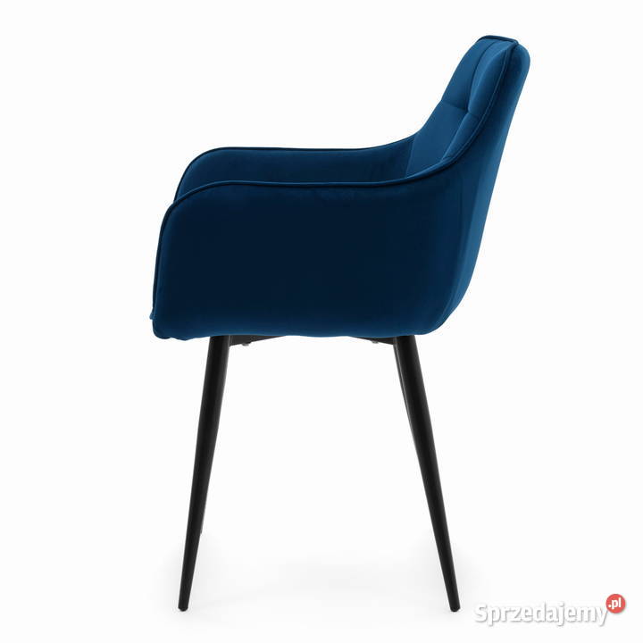 Granatowe Krzesło Tapicerowane Quattro Wysyłka