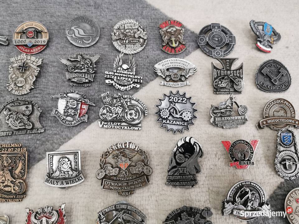 Kolekcja motocyklowych 90 blach zlotowych Pozostałe warmińsko-mazurskie Iława