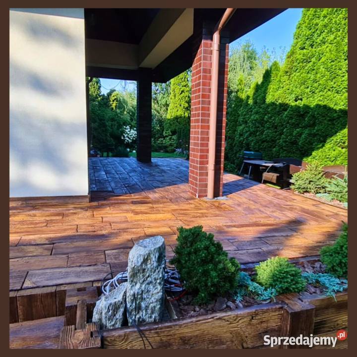Deska na taras betonowe drewno na taras deska łódzkie