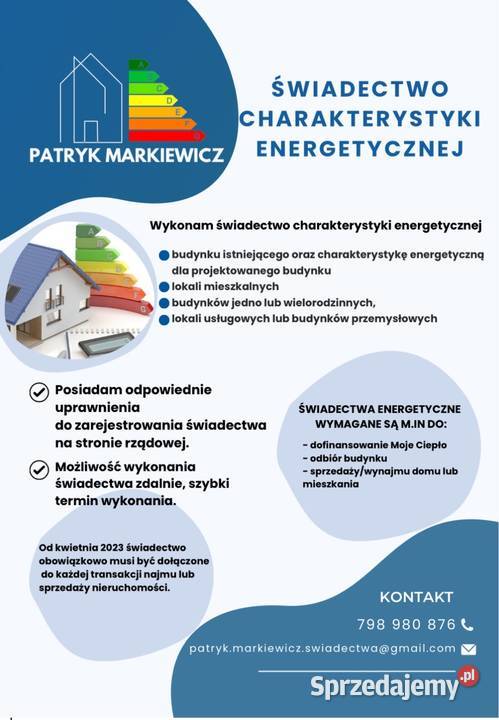 Świadectwo charakterystyki energetycznej