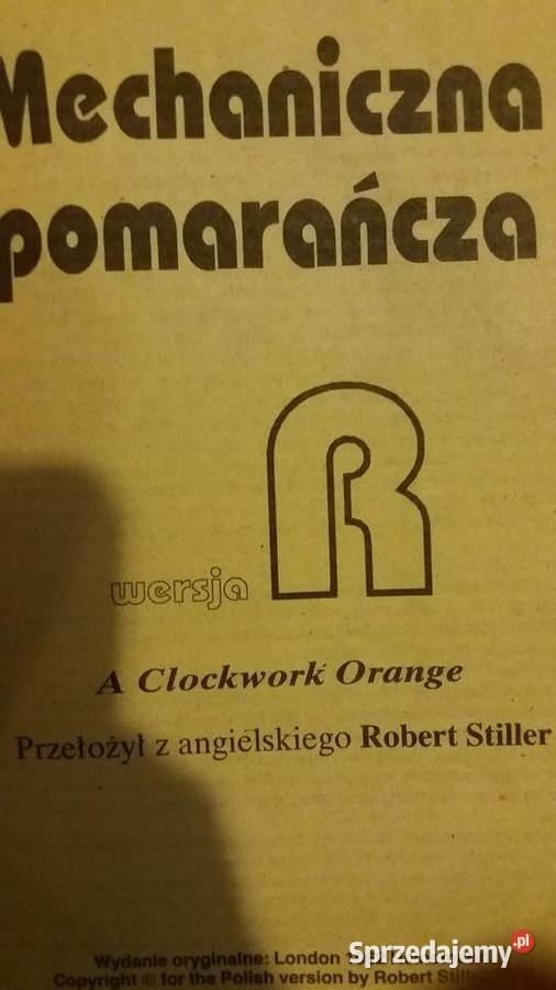 Mechaniczna pomarańcza książka Warszawa sprzedam