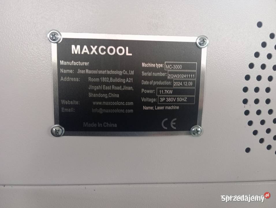 Laser Czyszczący MAXCOOL MC3000 3000W Babice