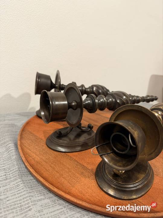 Mosiężne świeczniki lubuskie Cybinka sprzedam