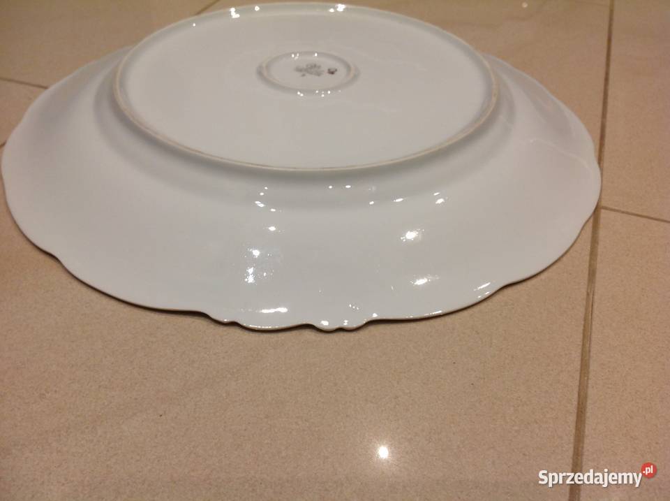 Duży Talerz Patera Pólmisek Porcelana WAŁBRZYCH biały lubuskie Nowa Sól