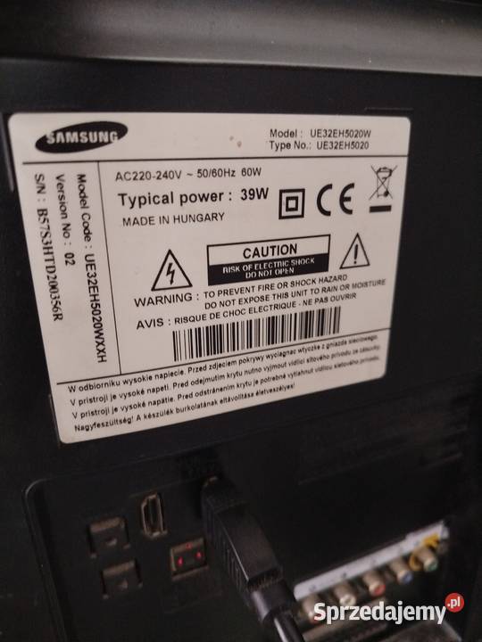 samsung ue32eh5020w plyta główna moduł zasilania śląskie Dąbrowa Górnicza sprzedam