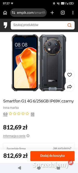 Sprzedam telefon pancerny Qukitel G1 android 15 Dąbrowa Górnicza