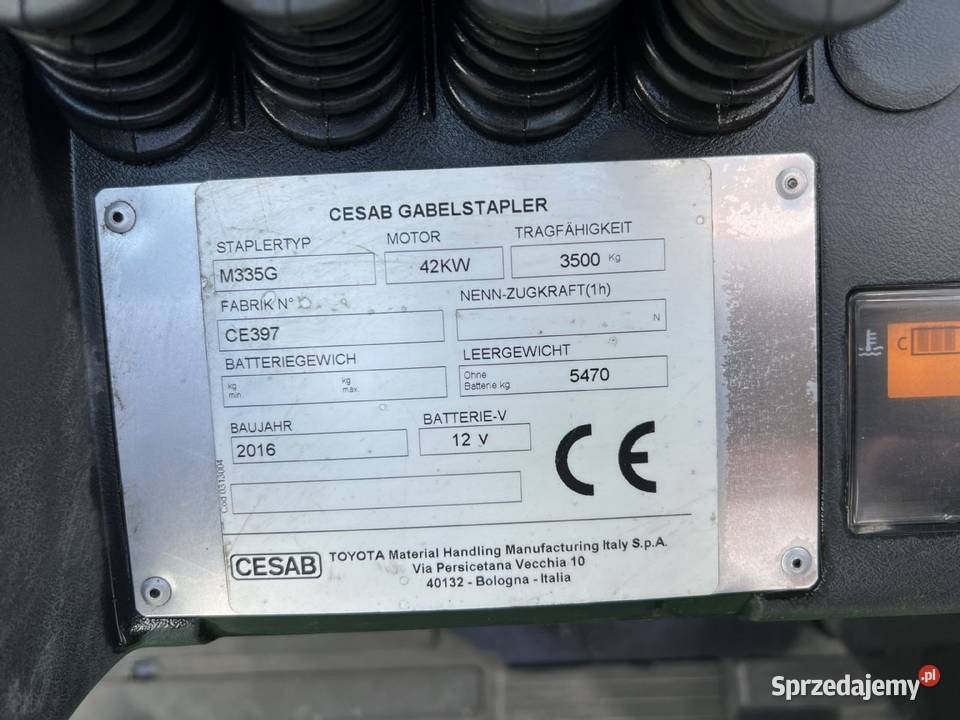 Wózek widłowy Cesab 3500 czyli Toyota 8FG35 Wózki widłowe Rybnik sprzedam