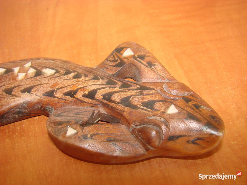 Jaszczurka inkrustowana teakowa pomorskie Pruszcz Gdański