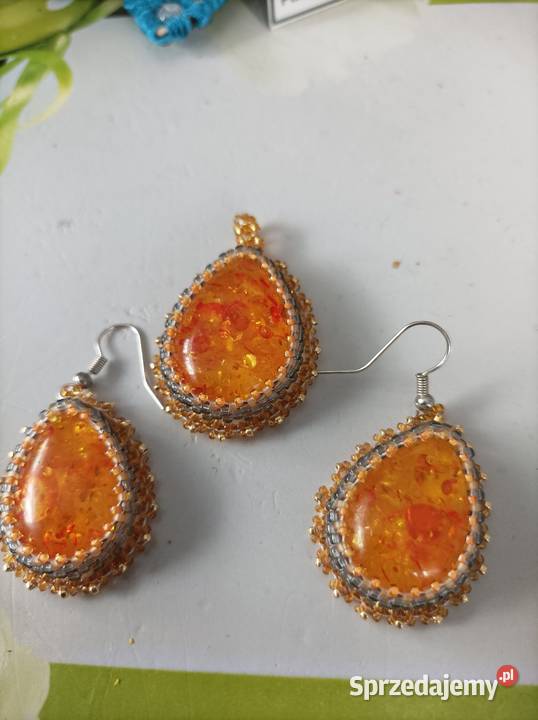 Komplet a La bursztyn beading