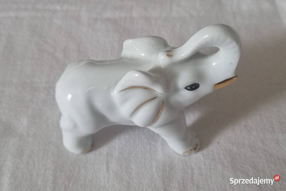 Słońsłonik porcelanowa figurka biały mazowieckie Warszawa