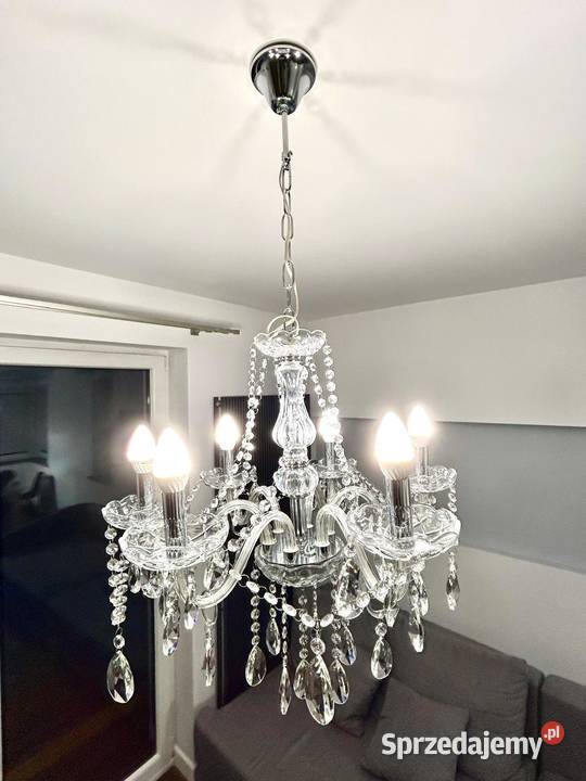 Lampa kryształowy żyrandol diament 6 w stylu mazowieckie Warszawa