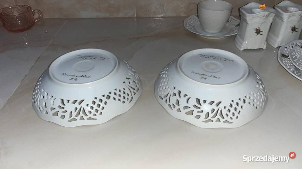 Patera miseczka ażur biała porcelana z różyczką pomorskie sprzedam