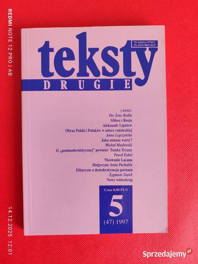 Teksty Drugie 5 47 1997 IBL PAN Książki i Podręczniki Katowice