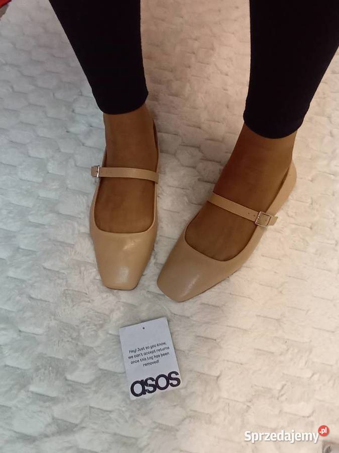 39 ASOS Design Beżowe baleriny wieczorowe z małopolskie Kraków sprzedam