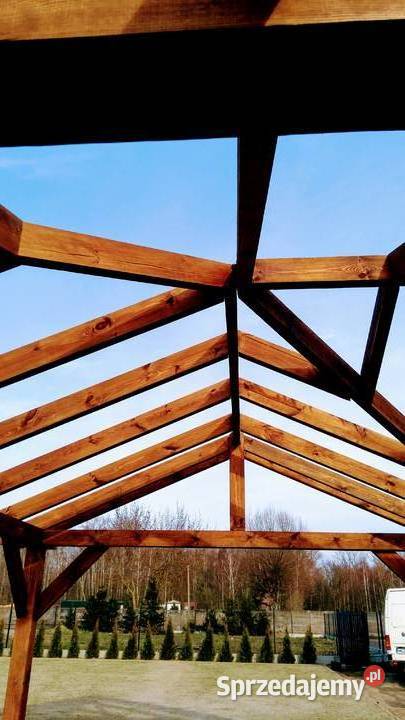 Wiata drewniana garażowa z pomieszczeniem mazowieckie