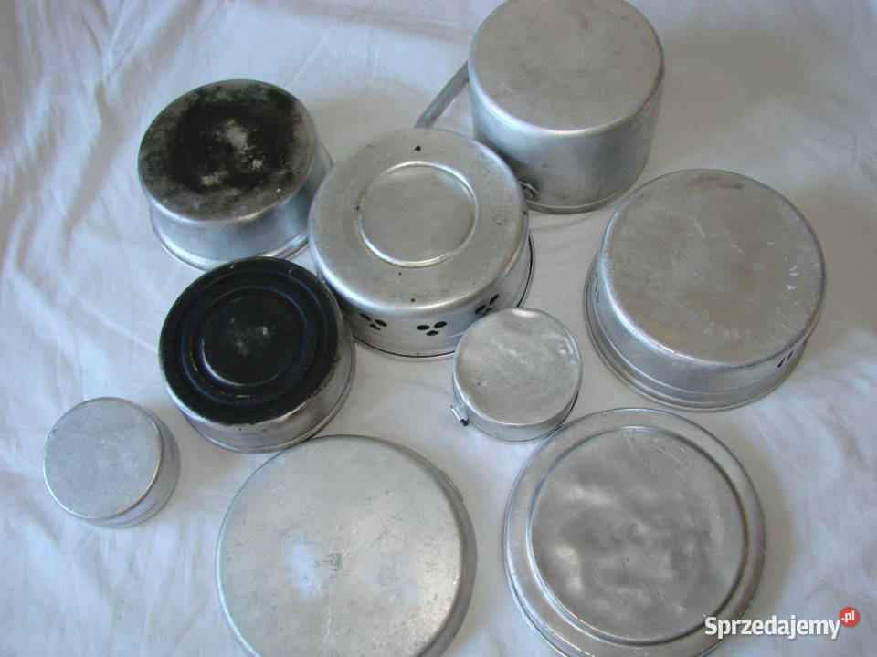 aluminiowe naczynia turystyczne PRL Pruszcz Gdański