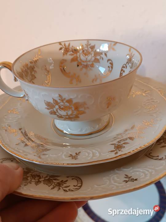 Porcelanowe sygnowane filiżanki małopolskie Gorlice