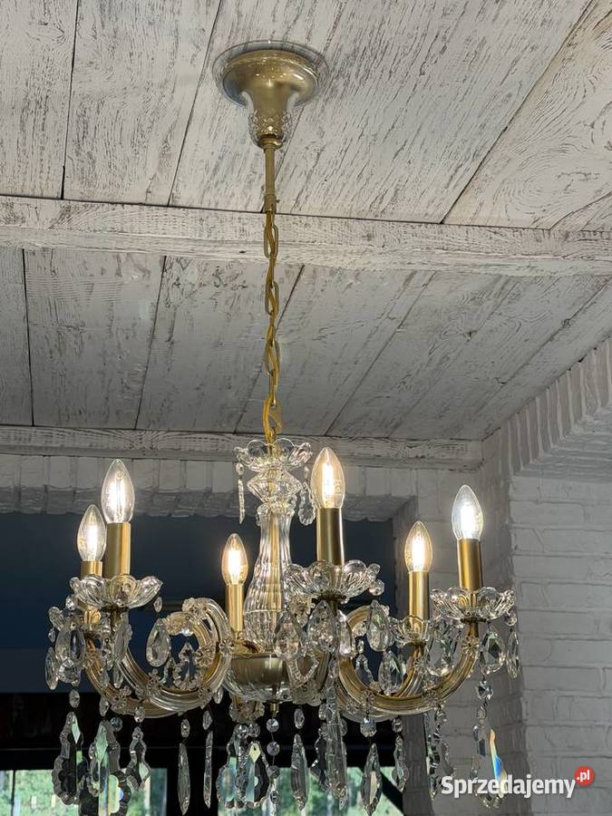 Vintage żyrandol z połowy XX wieku Lampy Poznań