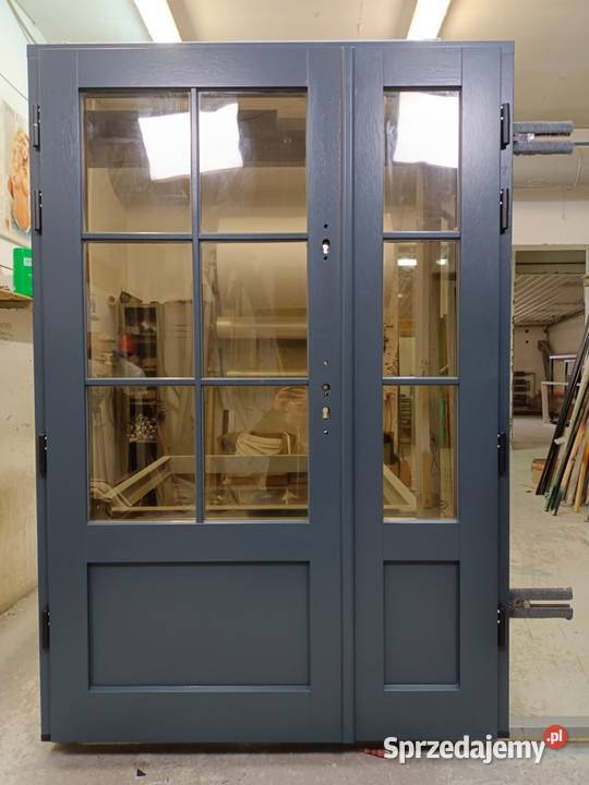 Drzwi drewniane z dostawka zewnętrzne antywłamaniowe Nowy Sącz