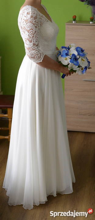 Suknia ślubna klasyczna i wygodna r3840 śląskie Będzin