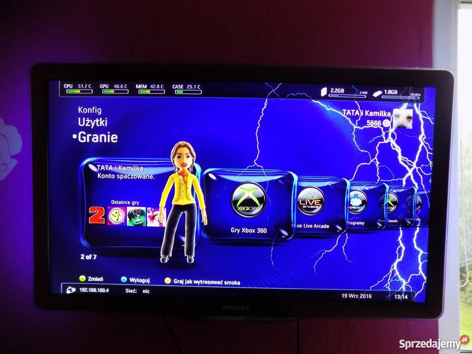 xbox 360 250 GB RGH KINECT Skrbeńsko sprzedam