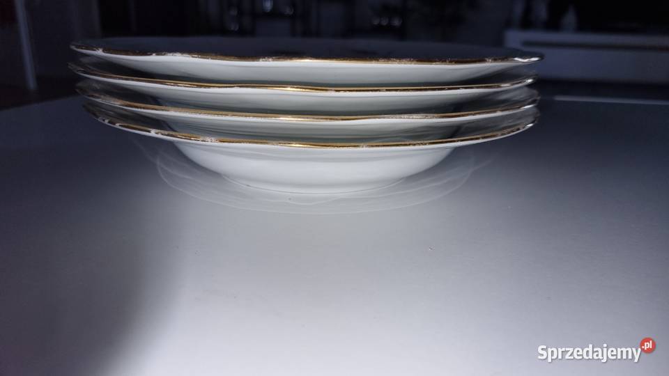 Talerze Głębokie Obiadowe Porcelana Francuska Wola Podłężna
