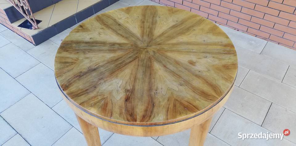 Stół okrągły bombka beczka stary rozkładany PRL Stoły Sulbiny