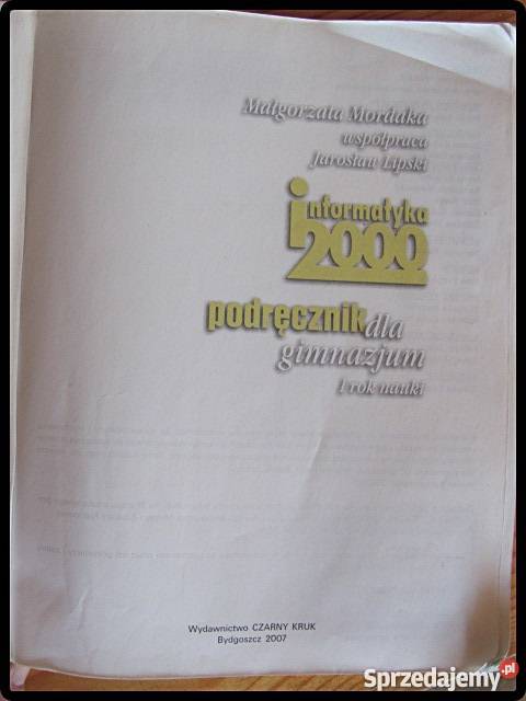 Informatyka 2000 podręcznik gimnazjum mazowieckie