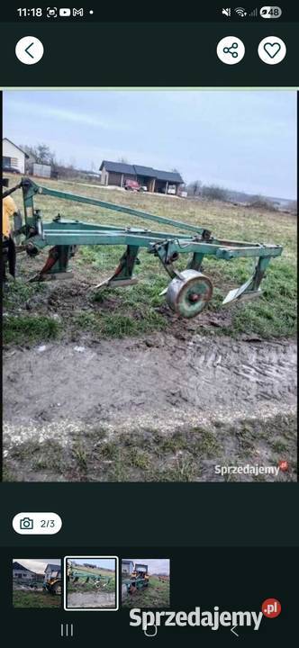 Pług 4 skibowy nieuszkodzony Pługi Maszyny rolnicze Pieczonogi