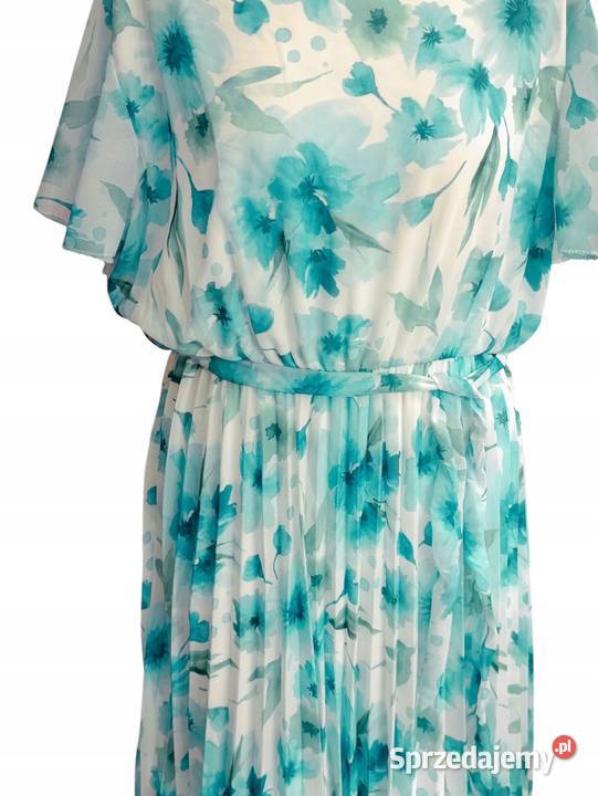 Elegancka sukienka na wesele komunię szyfonowa Spódnice i sukienki