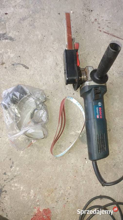 Szlifierka Bosch z adapterem tasmowym Karsznice