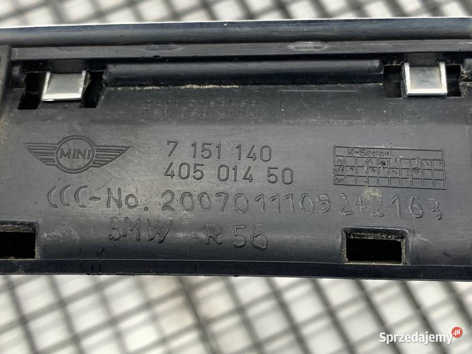 LISTWA KLAPY TYŁ MINI R56 Hatchback 0514 7151140 osobowe