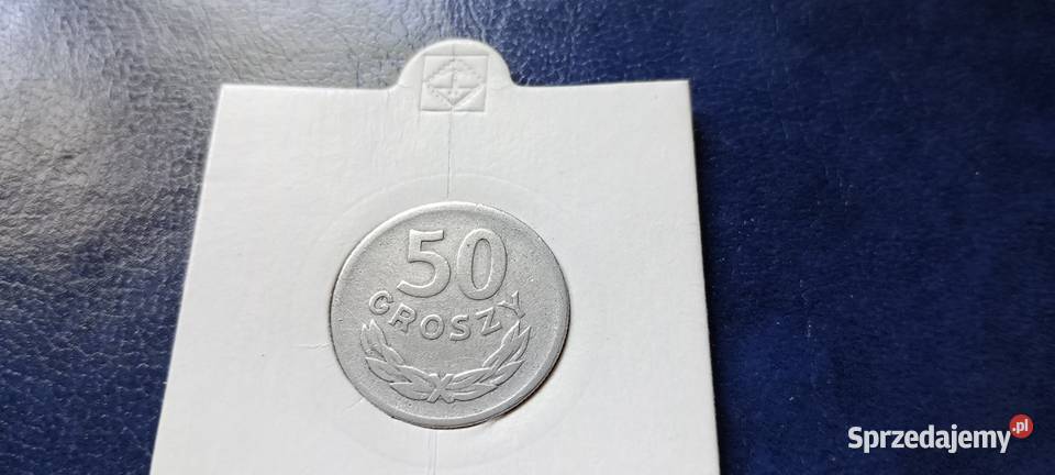 Stare monety 50 groszy 1949 PRL Polska skrętka podkarpackie Lesko
