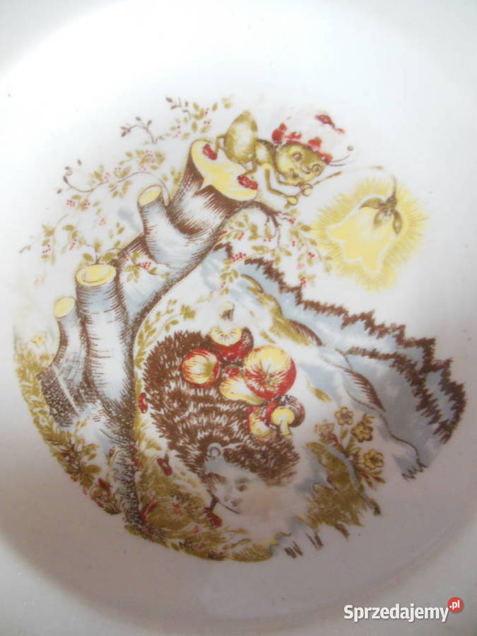 Talerz głęboki z jeżykiem PRL Kielce