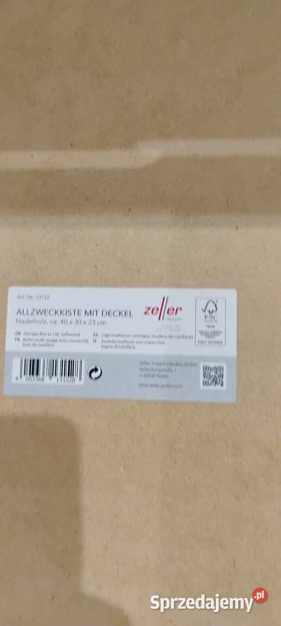 Duża drewniana skrzynka Kłobuck